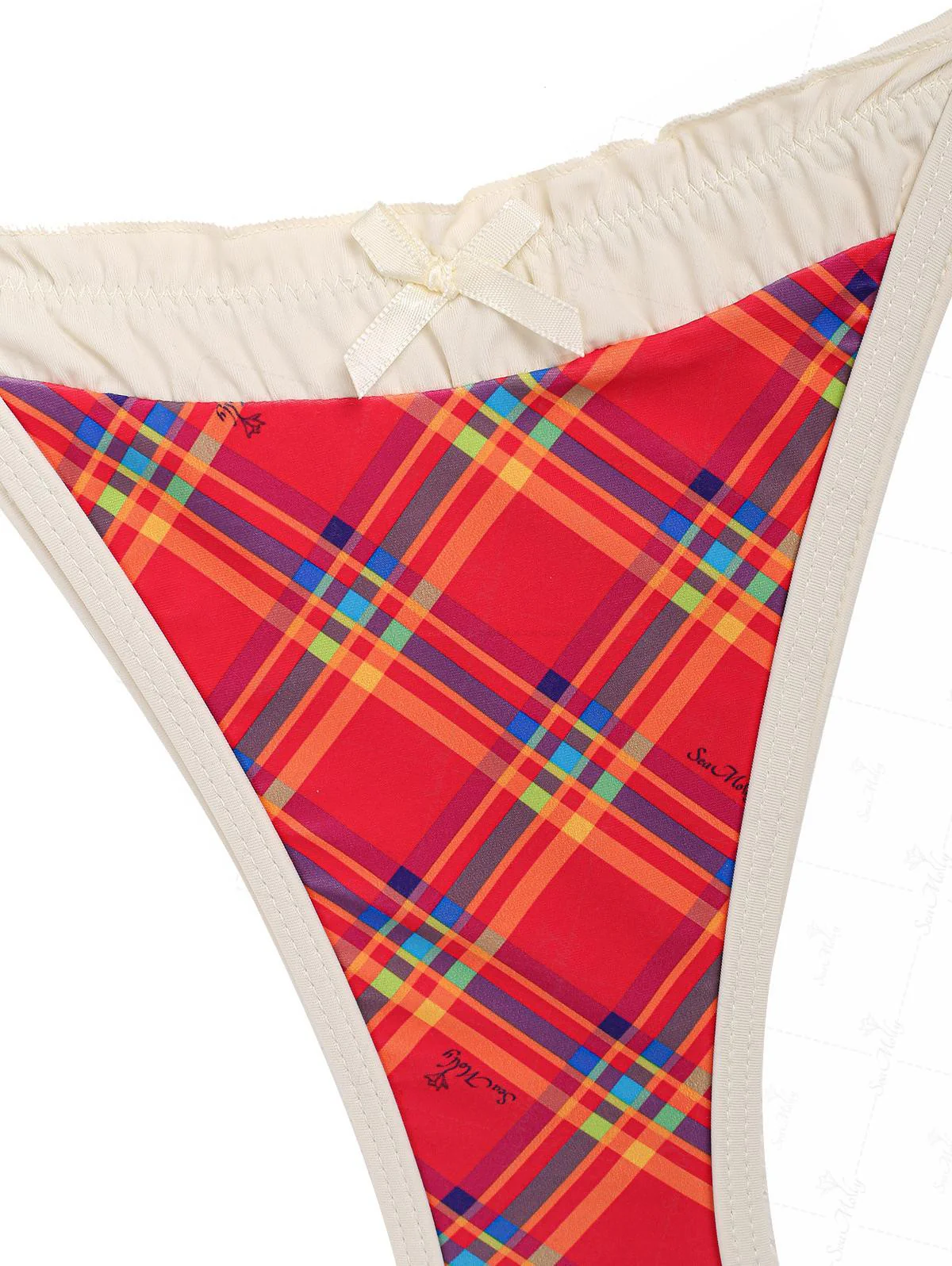 Seamolly Bikini-Set im Vintage-Stil mit Gingham-Muster, Rüschenbesatz, Schleifendekor und seitlicher Schnürung - Image 15