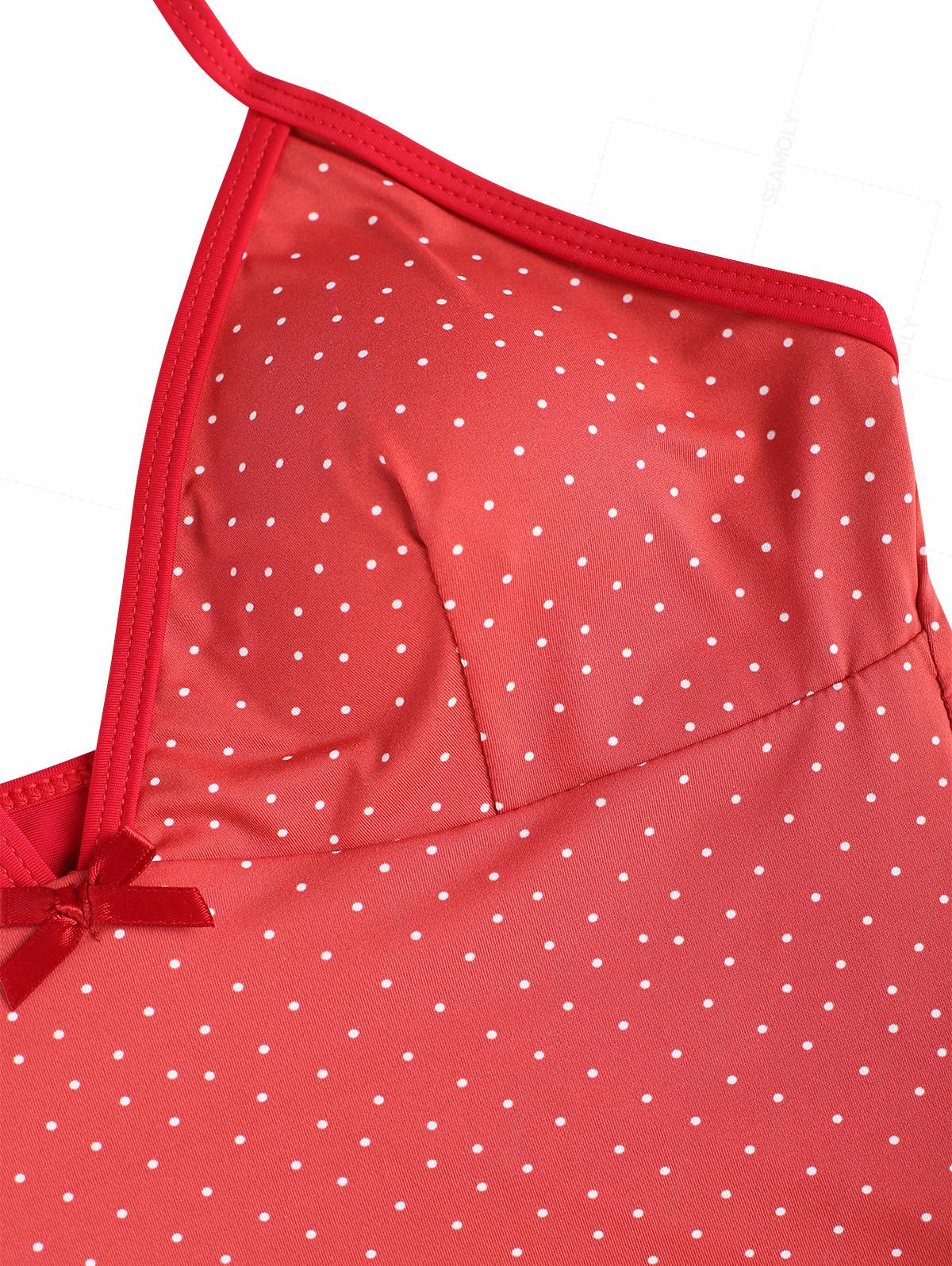 Seamolly Polka Dot Print Neckholder-Tankini-Set mit Schleife und Dekor - Image 6