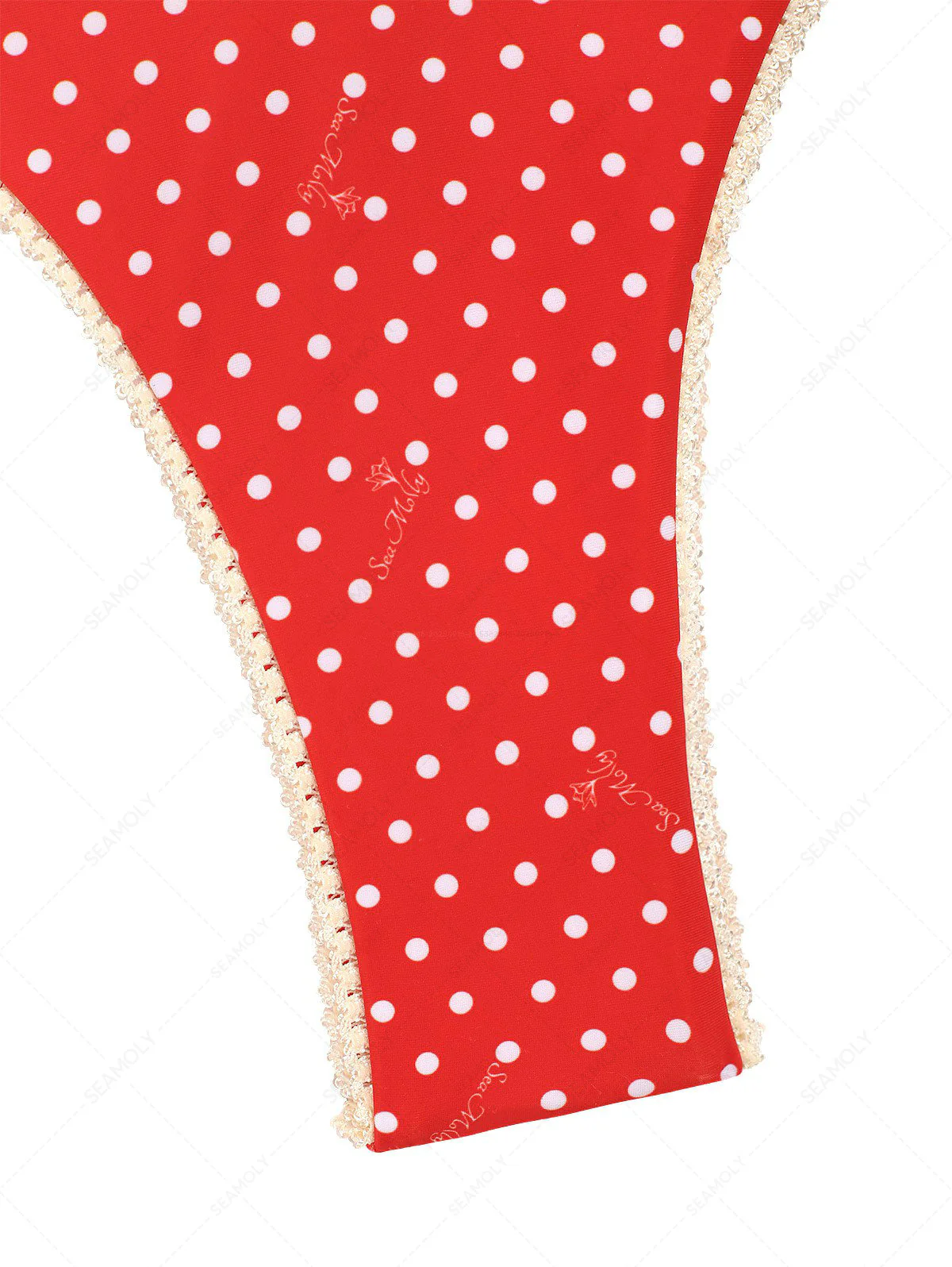 Seamolly Retro Pin-Up Vintage-inspiriertes Bikini-Set mit Polka-Dots, Spitze und Schleife, Bügeln - Image 9