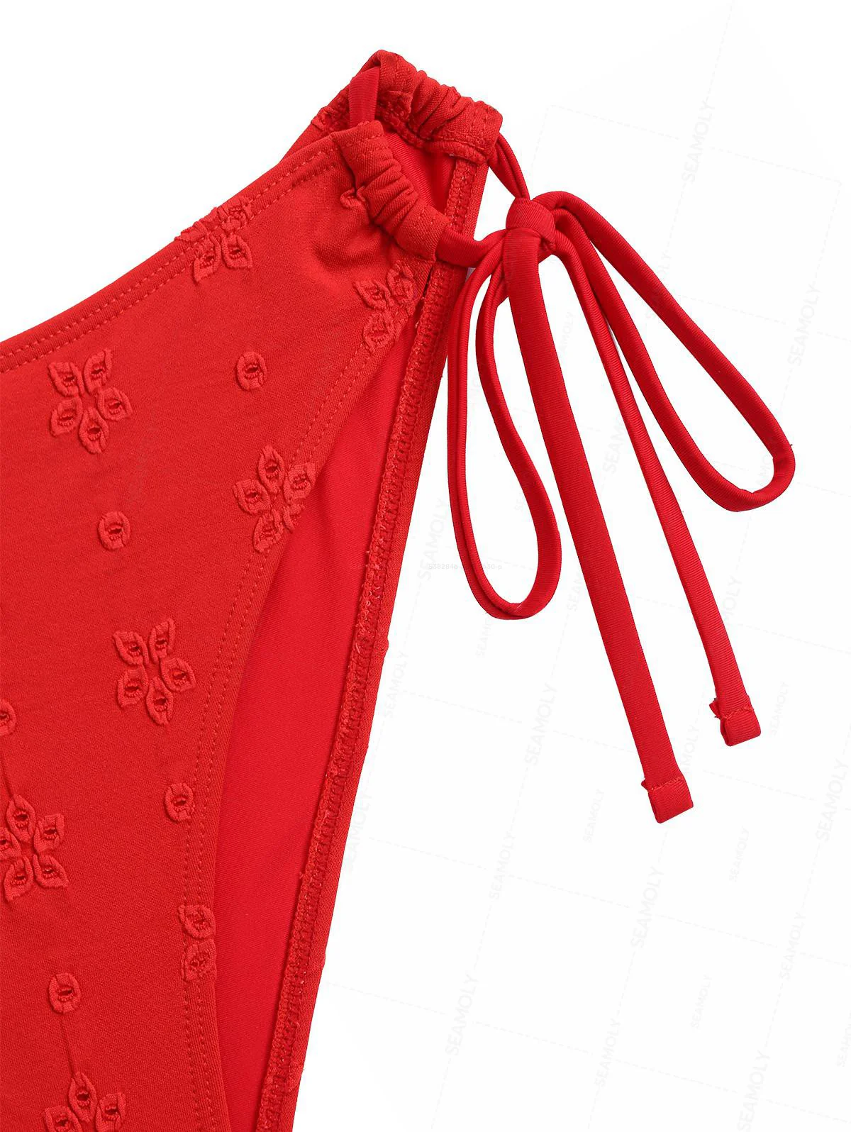 Seamolly – Tankini-Set aus recyceltem Stoff mit floralem Jacquard-Neckholder und seitlicher Schnürung - Image 7