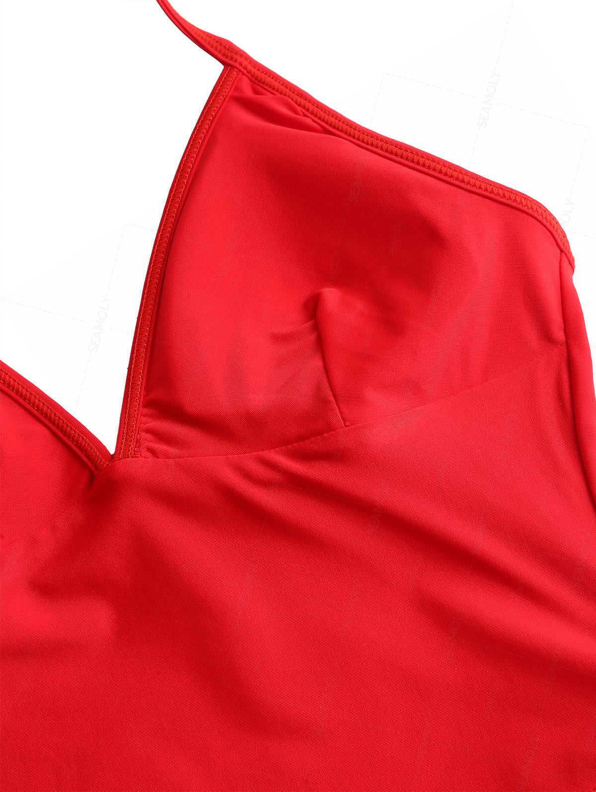 Seamolly – Tankini-Set aus recyceltem Stoff mit floralem Jacquard-Neckholder und seitlicher Schnürung - Image 9
