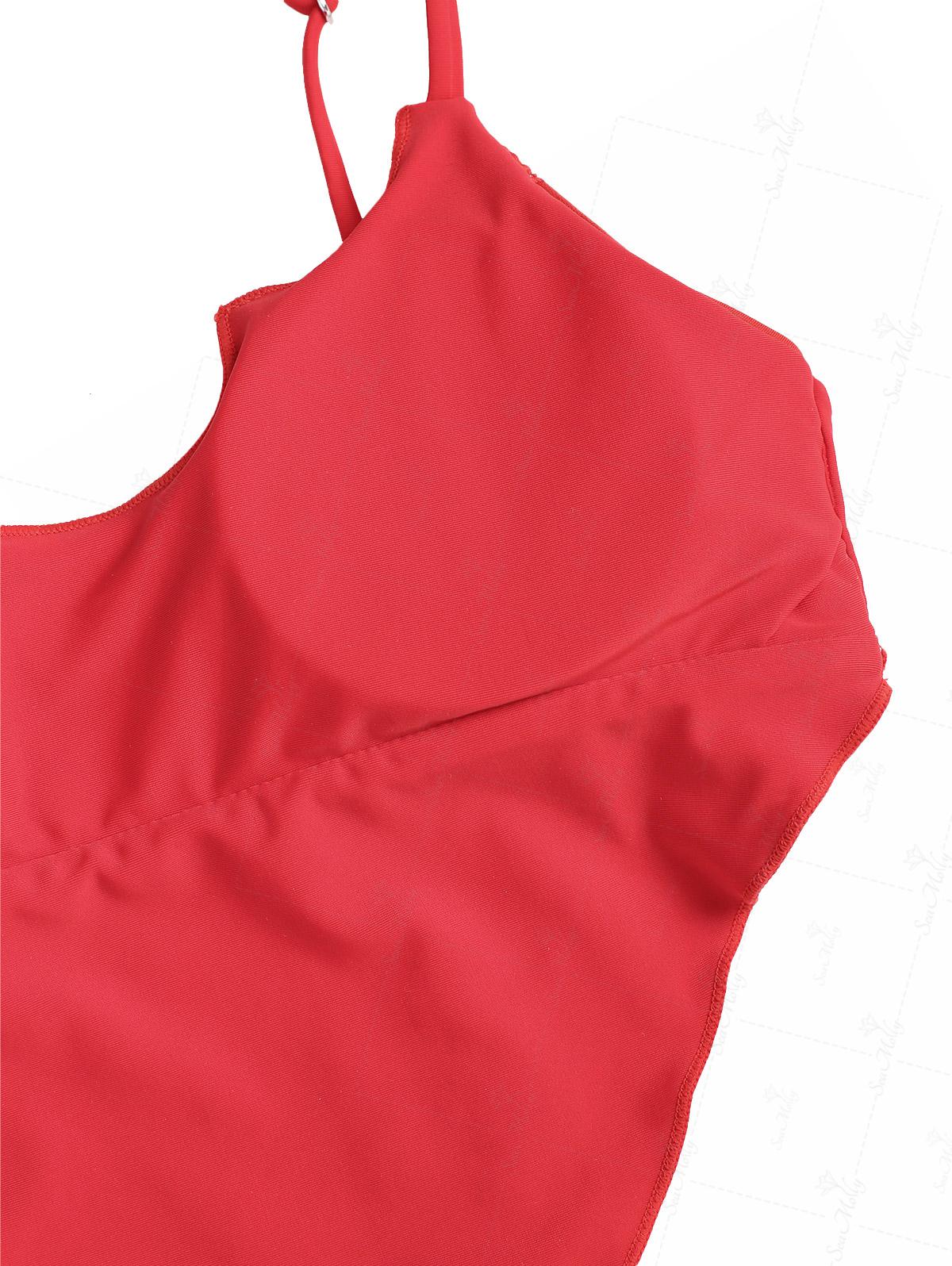 Seamolly – Tankini-Set aus recyceltem Stoff mit floralem Jacquardmuster, gerafftem Saum und Taschentuchsaum - Image 9
