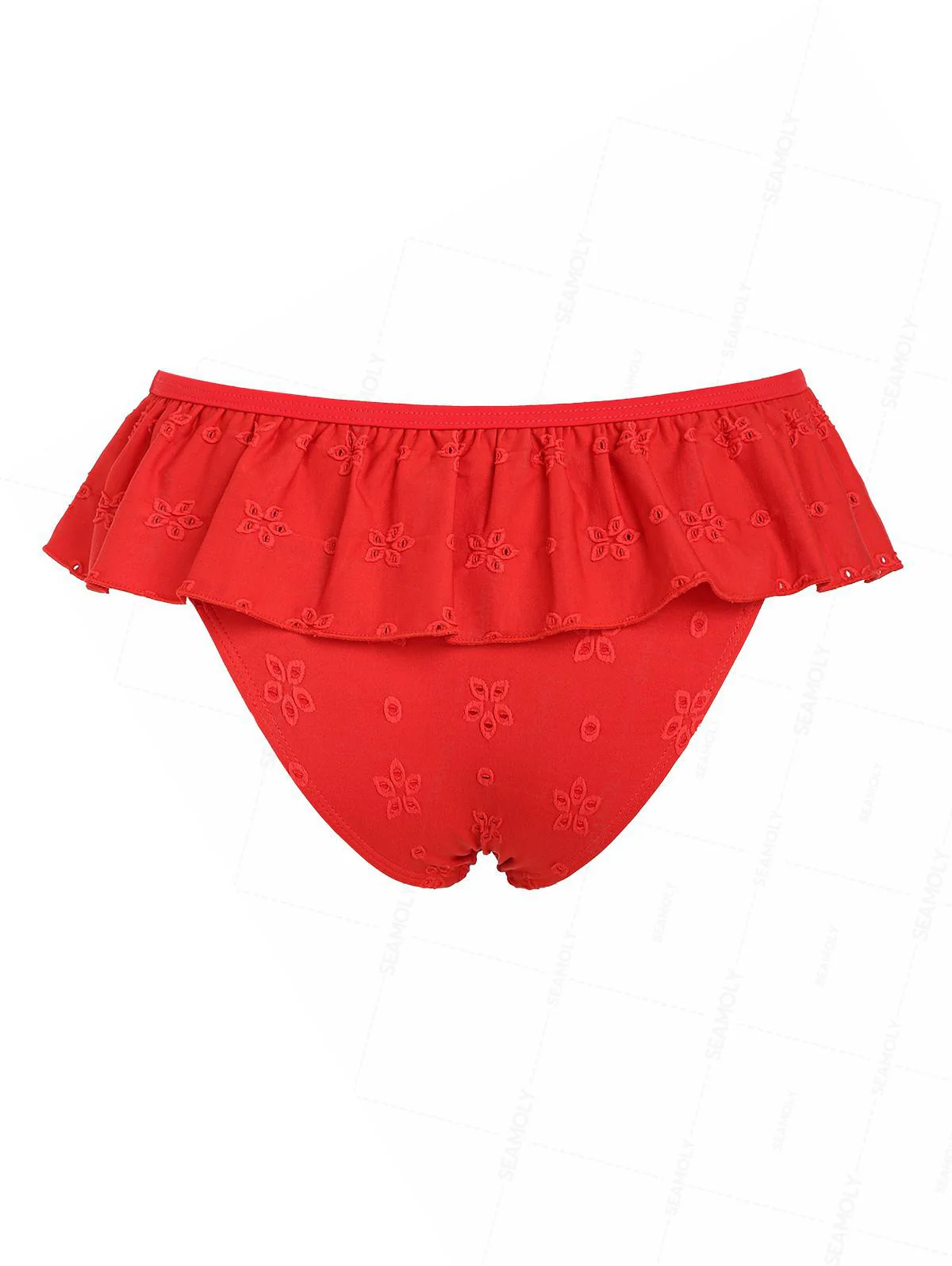 Seamolly – Tief sitzende Bikinihose aus recyceltem Stoff mit Blumenmuster und Jacquard-Schößchen - Image 7