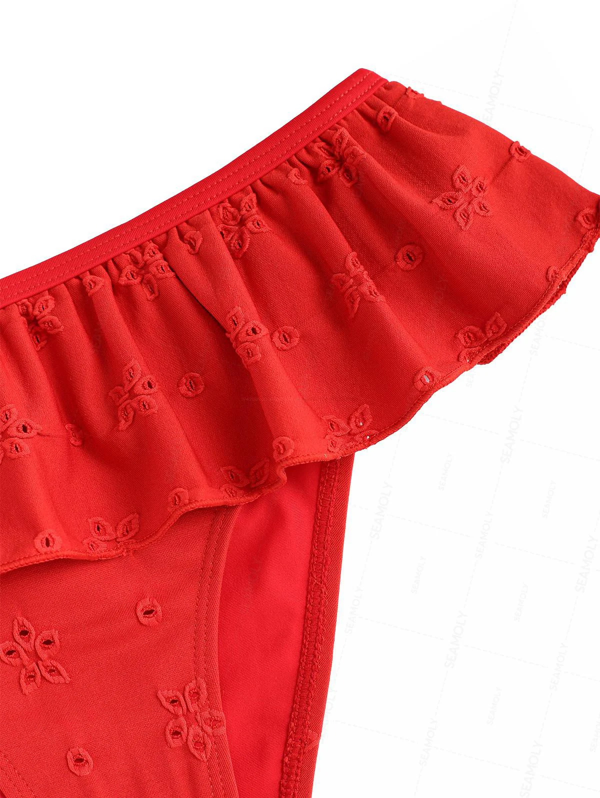 Seamolly – Tief sitzende Bikinihose aus recyceltem Stoff mit Blumenmuster und Jacquard-Schößchen - Image 9