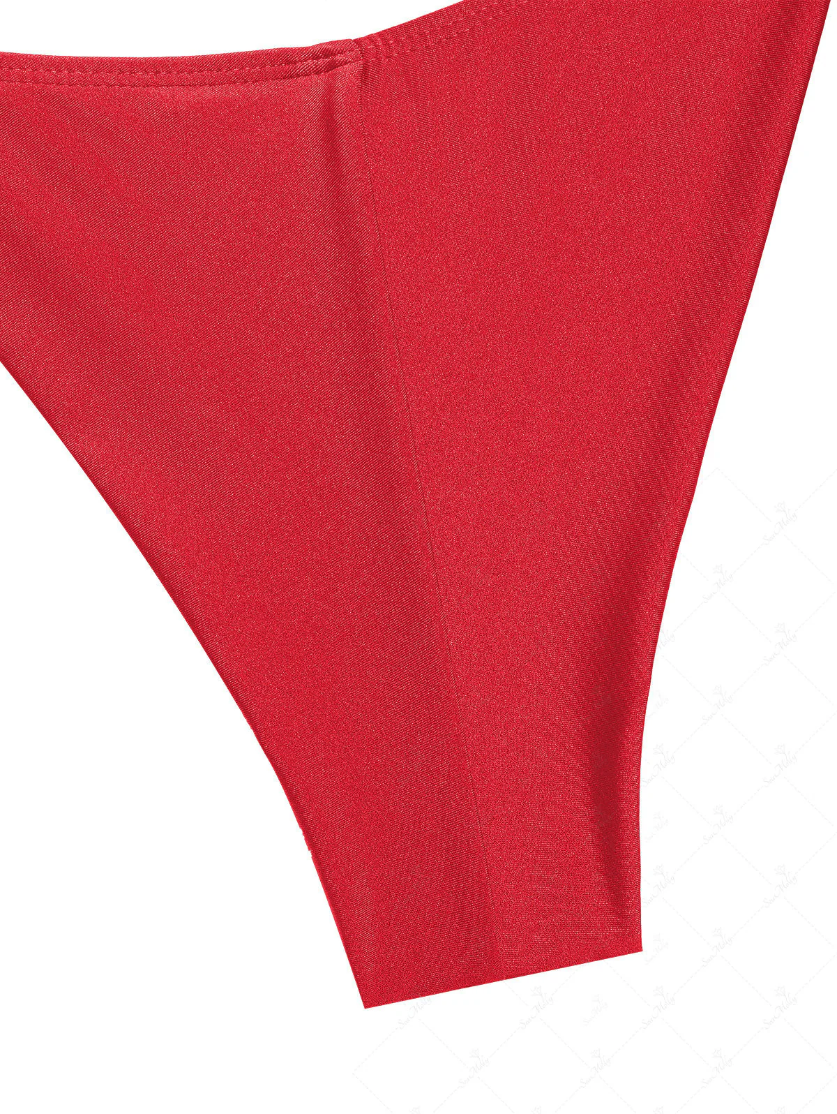 Seamolly – Einfarbiges Neckholder-Bikini-Set mit Dreiecksdesign und seitlicher Schnürung - Image 5