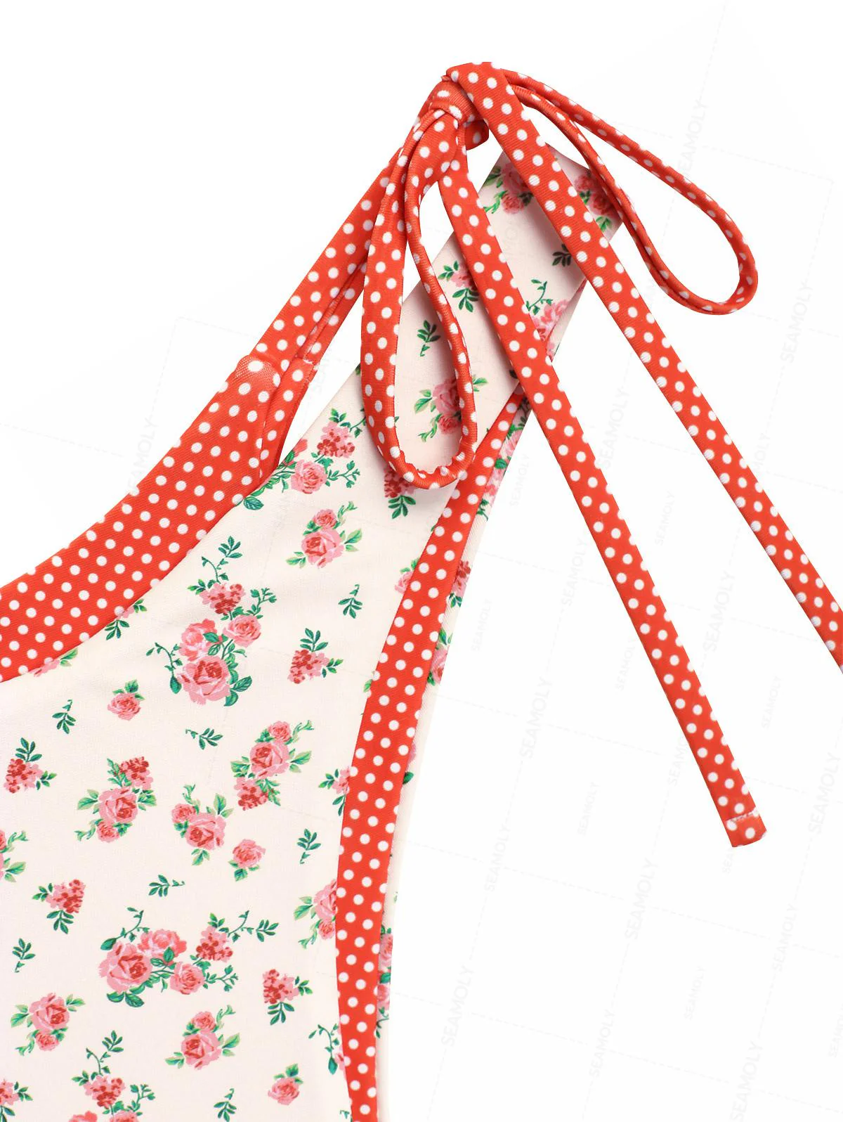 Seamolly Bikini-Set mit kleinem Blumen- und Polka-Dot-Print, O-Ring und doppelter Lage - Image 5