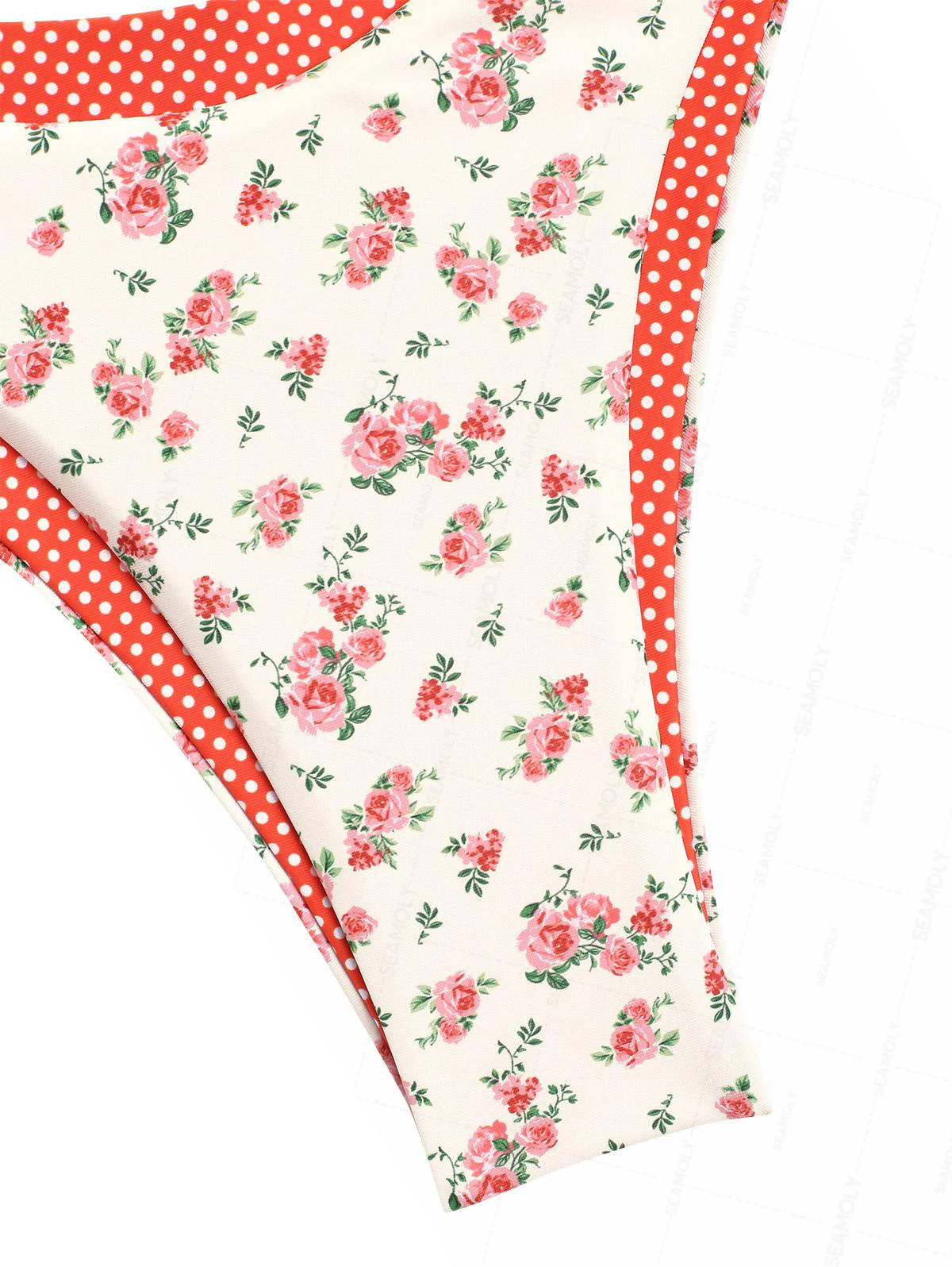 Seamolly Bikini-Set mit kleinem Blumen- und Polka-Dot-Print, O-Ring und doppelter Lage - Image 6