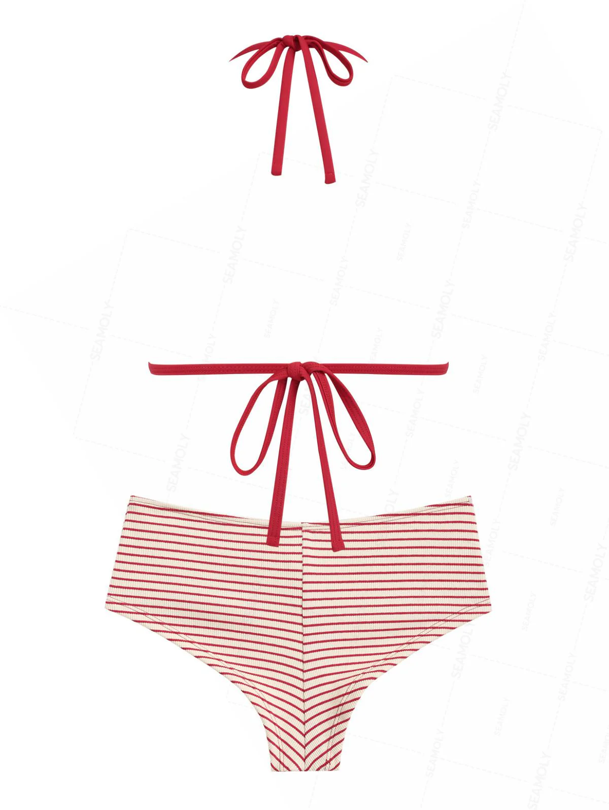 Seamolly Y2K Bikini-Set mit Streifen, Push-up-Top und frechen Boyshorts - Image 2