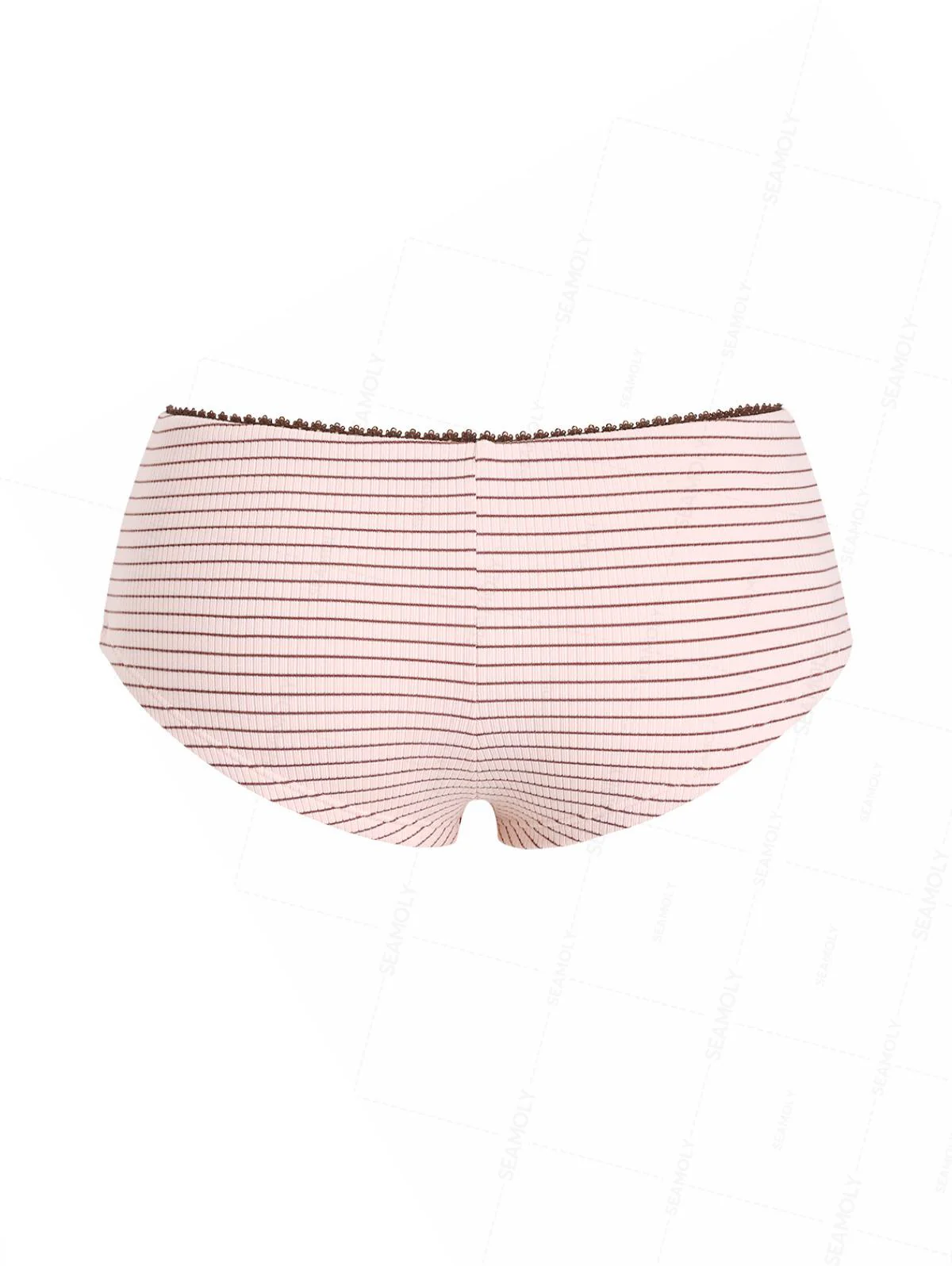 Seamolly Bikinihose mit Streifen und Schleife aus Spitze, freche Badeshorts - Image 2