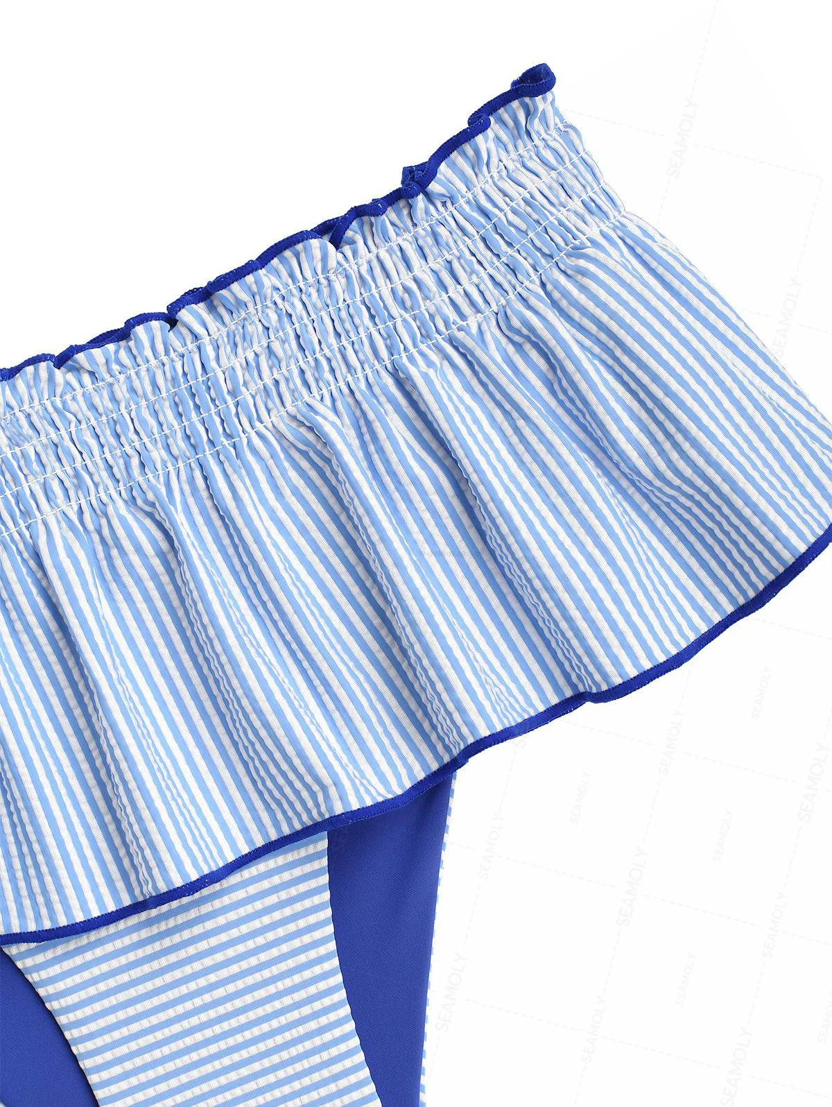 Seamolly Bikini-Set mit Streifen, Smokdetails, Rüschen und kontrastierender Einfassung - Image 11