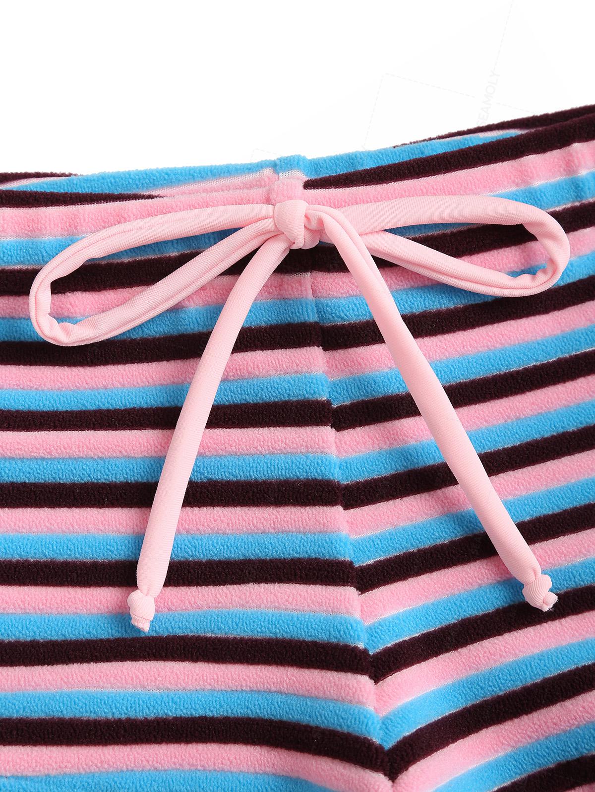 Seamolly Frottee-Bikini-Set mit Streifen und kontrastierender Einfassung, frechen Boyshorts - Image 4