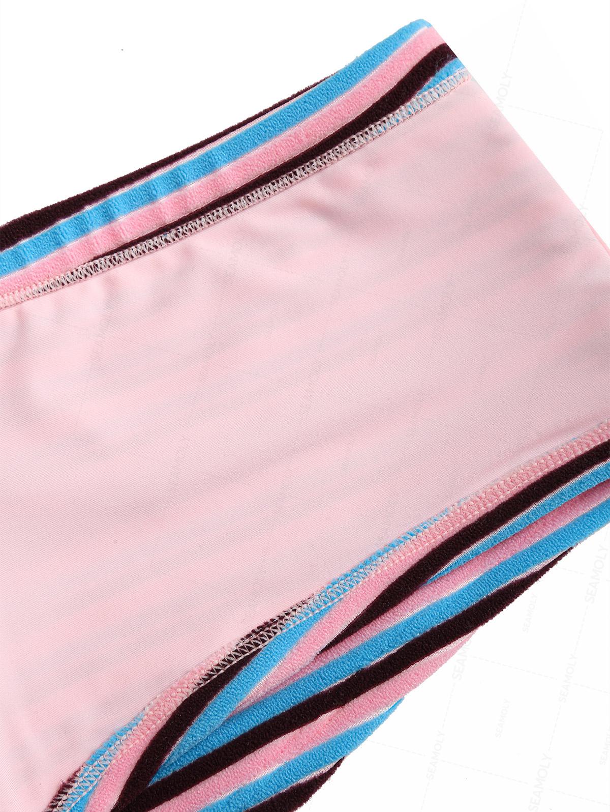 Seamolly Frottee-Bikini-Set mit Streifen und kontrastierender Einfassung, frechen Boyshorts - Image 5