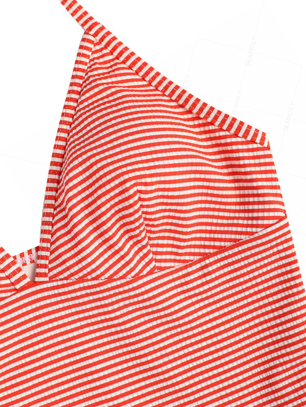 Seamolly Tankini-Set mit gestreiftem Neckholder-Tanktop und seitlich geschnürter Hipster-Hose - Image 5