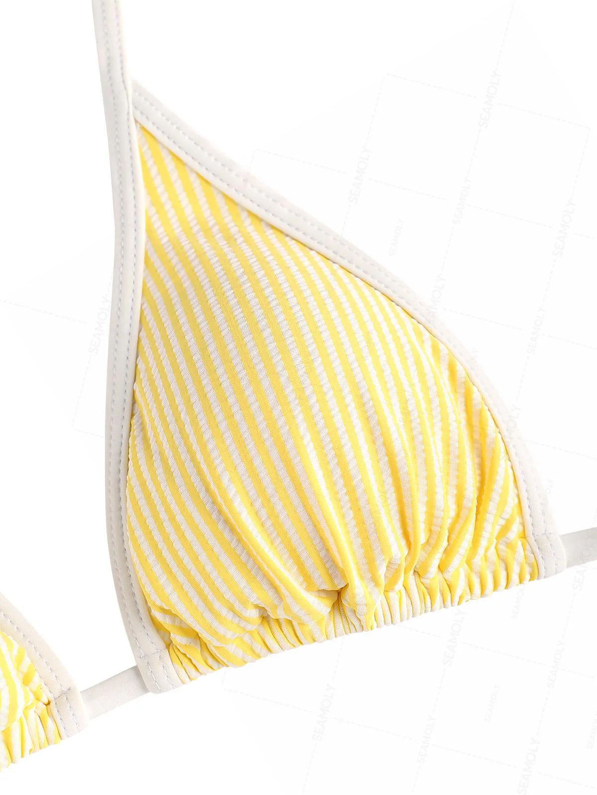 Seamolly Bikini-Set mit Kontrastbündchen, Streifen, Lagen, Schößchen, Neckholder, Triangel-Schnitt und Rock - Image 11