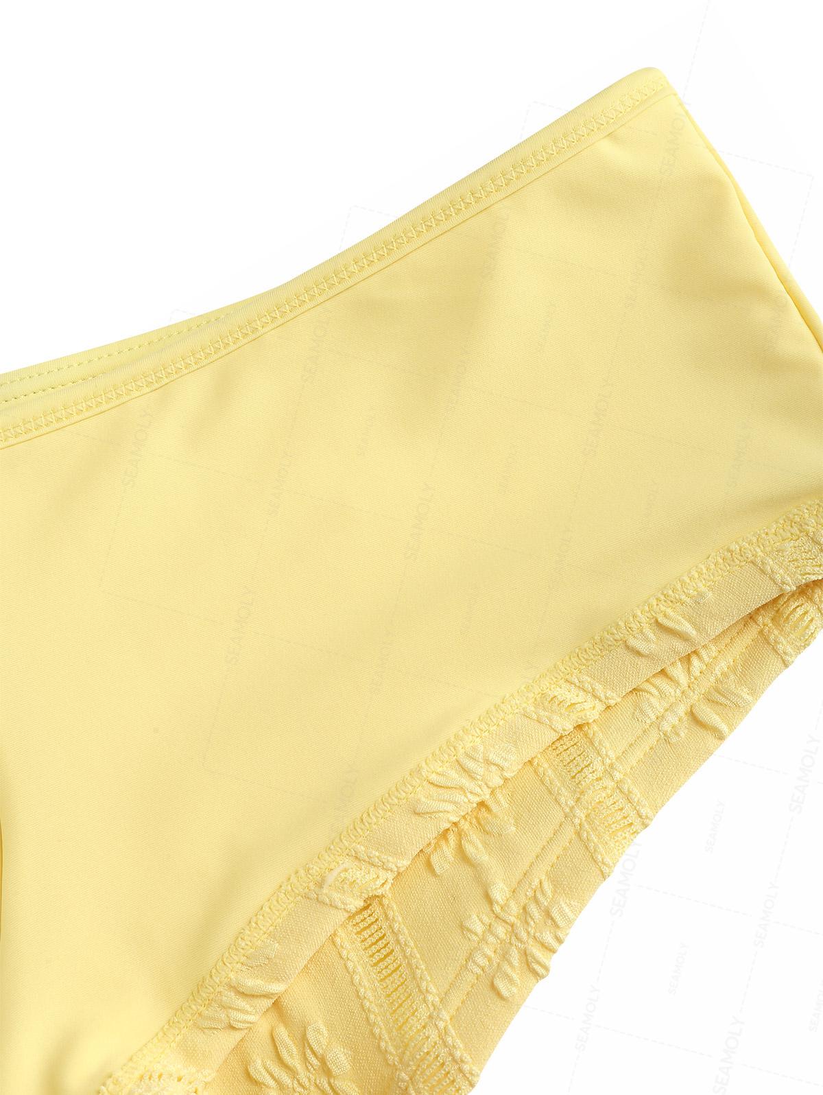 Seamolly Jacquard Bowknot Tank Style Cheeky Boyshorts Bikini Set - Image 6