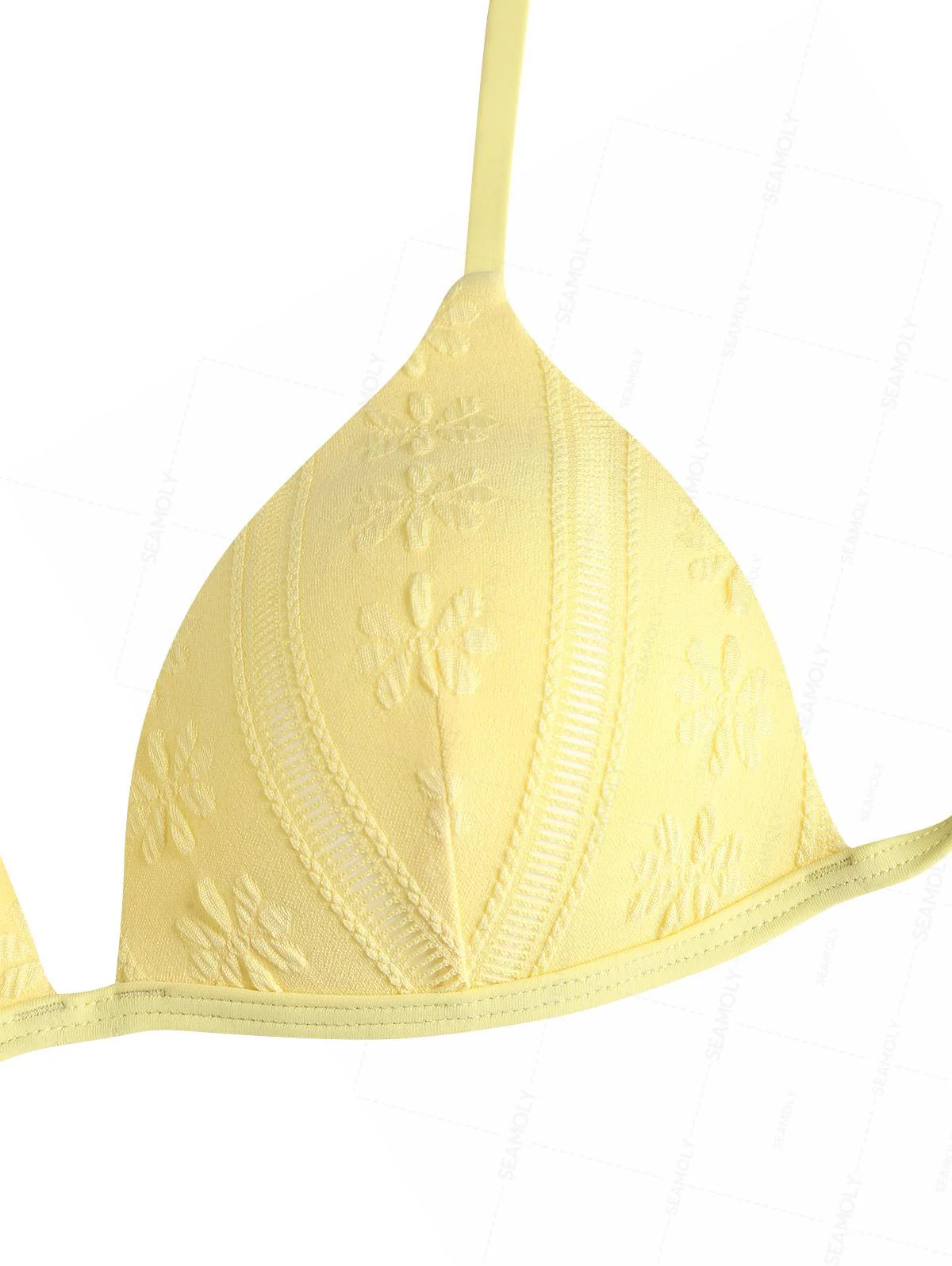 Seamolly Y2K Jacquard Push Up Top & Cheeky Boyshorts Bikini Set - Image 3