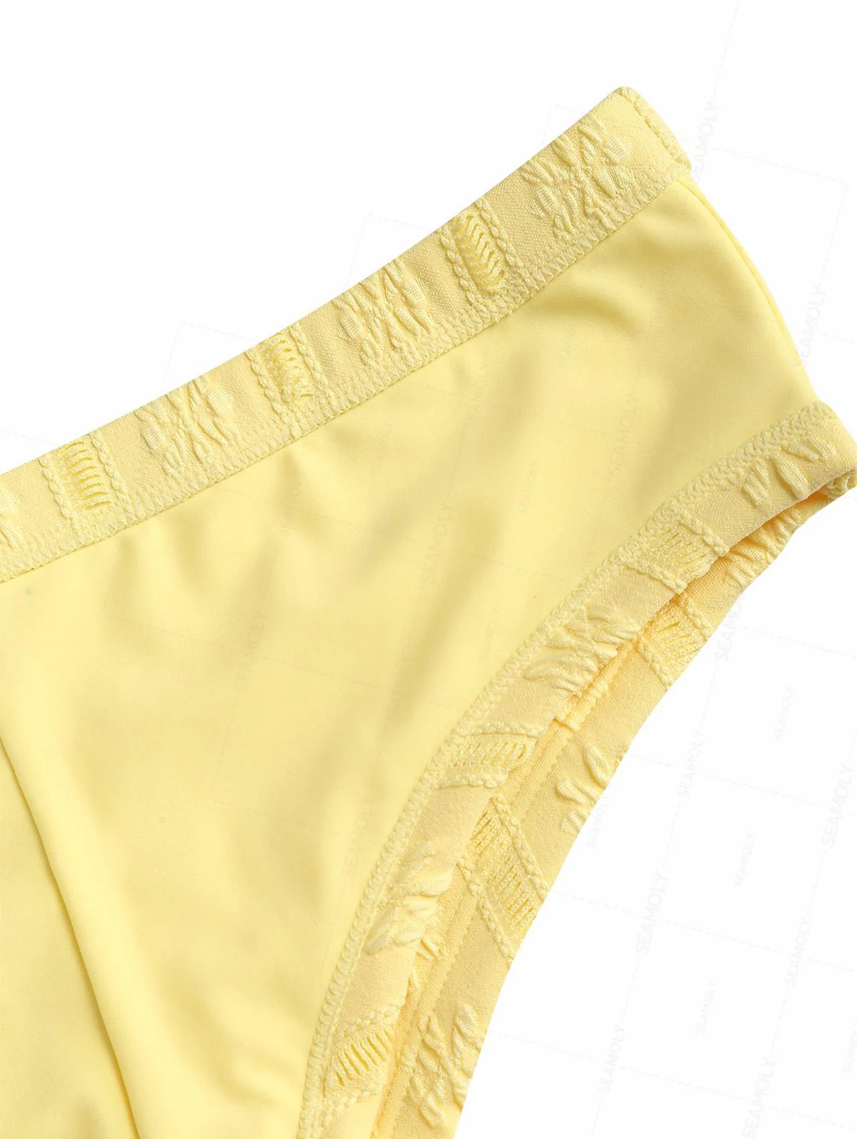 Seamolly Y2K Jacquard Push Up Top & Cheeky Boyshorts Bikini Set - Image 6