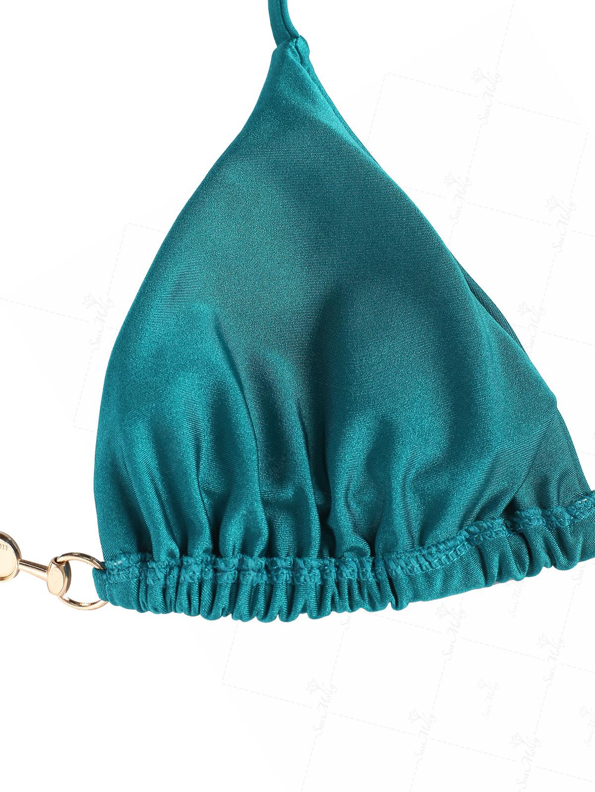 Seamolly Bikini-Set mit Neckholder-Triangel-Oberteil und frechem brasilianischem Höschen, verziert mit Kunstperlen. - Image 10
