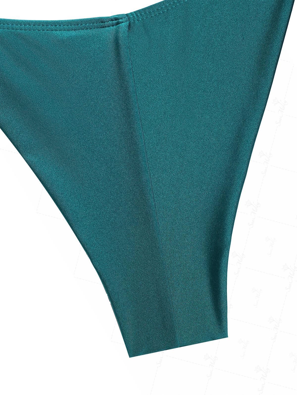 Seamolly Bikini-Set mit Neckholder-Triangel-Oberteil und frechem brasilianischem Höschen, verziert mit Kunstperlen. - Image 11