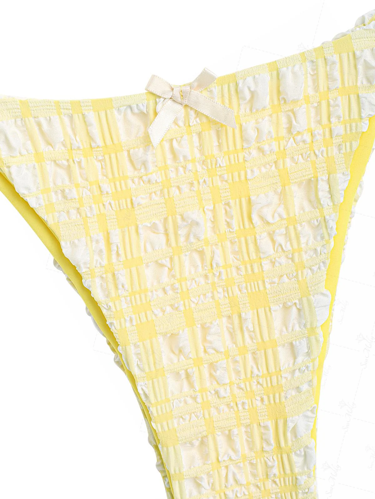Seamolly strukturiertes Neckholder-Triangel-Bikini-Set mit Schleifendekor und seitlicher Bindung - Image 10