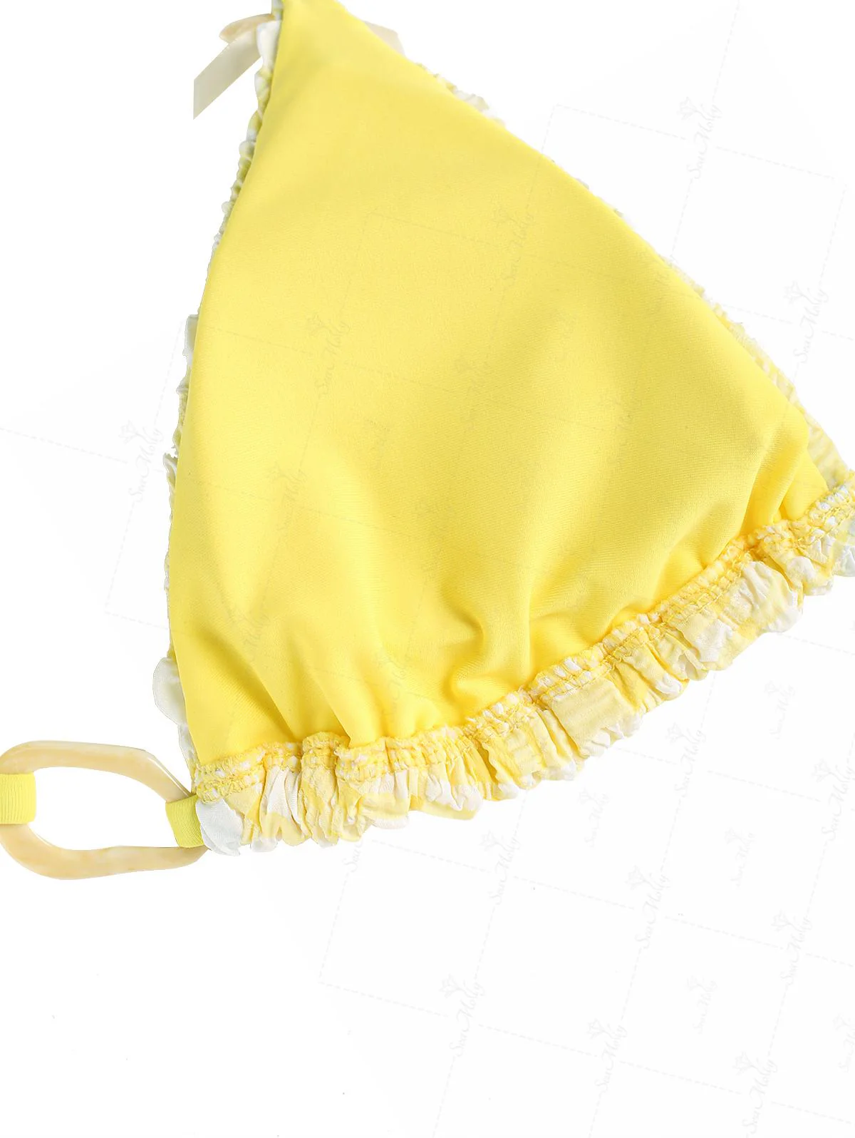 Seamolly strukturiertes Neckholder-Triangel-Bikini-Set mit Schleifendekor und seitlicher Bindung - Image 9